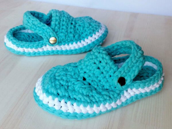 Crocheted Clogs, Sizes Sizes Child 6 – Women 4