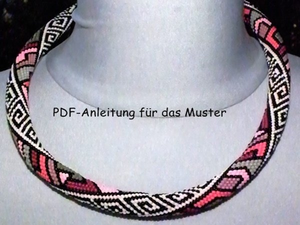 Hellerasuna 1/ Muster zum Perlenhäkeln, Perlenhäkelkette, Perlenhäkelmuster