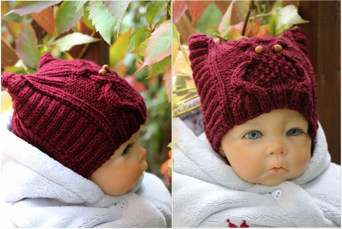 Owl Hat Knitting Pattern