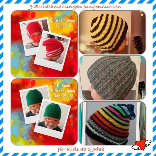 Strickanleitung für Kindermützen- für Kids ab 5 Jahren tragbar - Bild 2