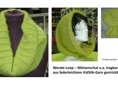 Ein Hauch von Etwas.. Wende-Loop/Mützenschal - Einheitsgröße - leicht zu stricken