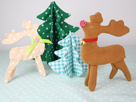 Nähanleitung Rentier Weihnachten Deko nähen