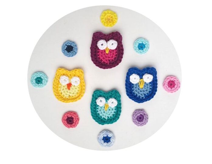 Eulen und bunte Kreise - Applikationen
