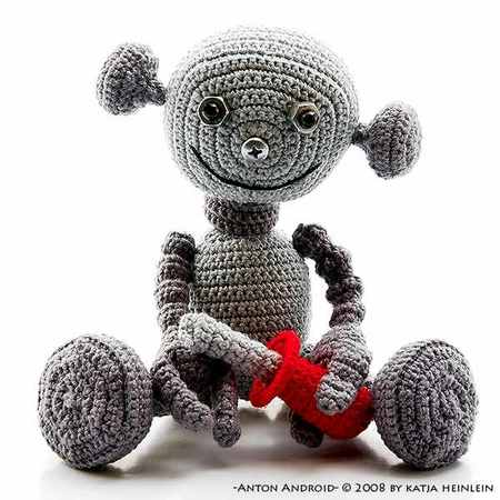 robot Anton Android, PDF Pattern tutorial amigurumi robot crochet