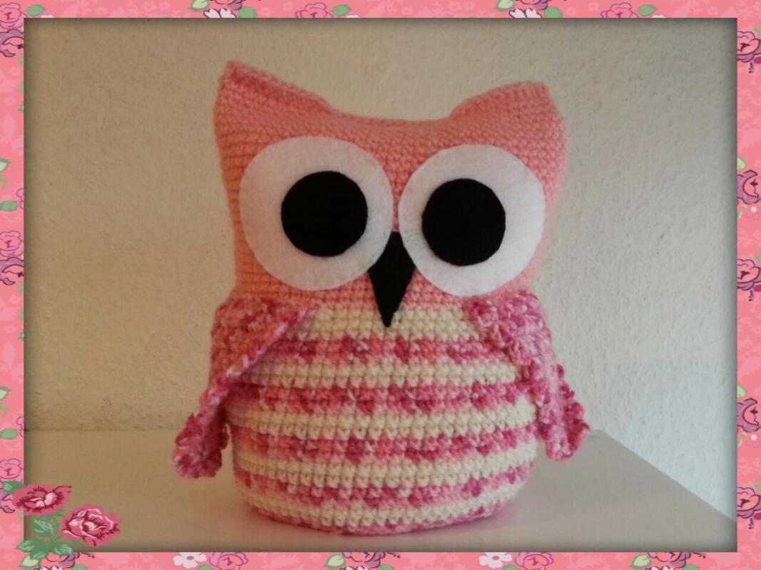 28 Häkelanleitung Türstopper Eule rosa pdf
