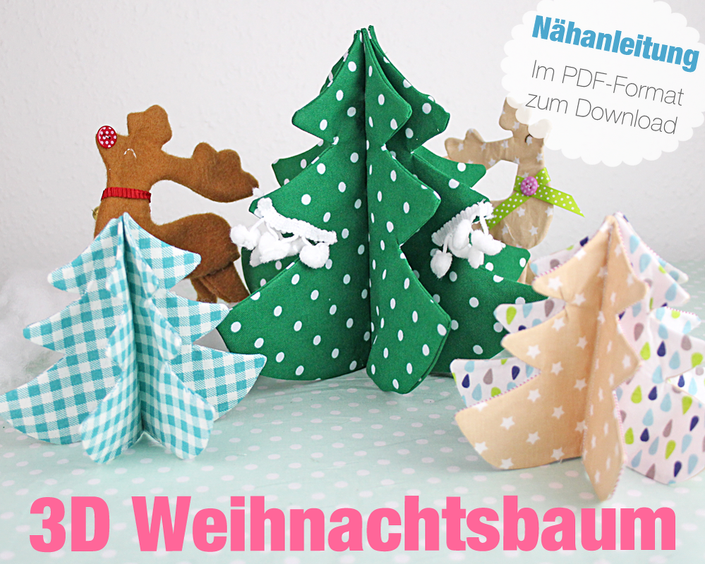 Nähanleitung 3D Weihnachtsbaum Weihnachten nähen