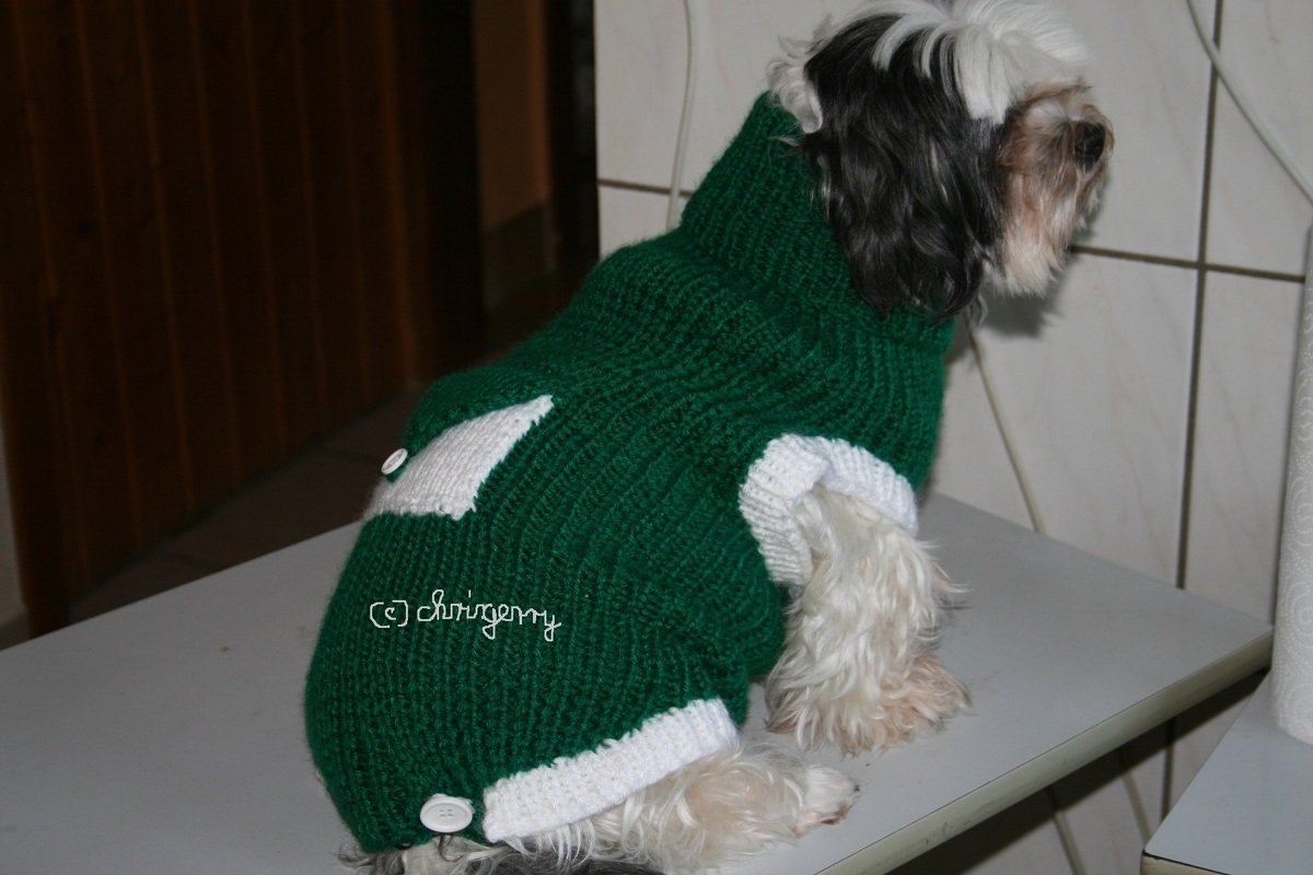 Strickanleitung Hundemantel, Hundepullover Beany Gr. XL