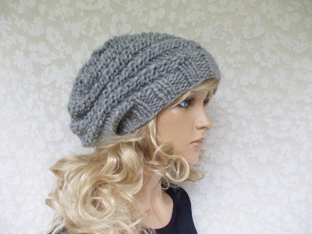 Strickanleitung für Beanie, Strickmütze, slouchy, unisex, Strickmuster - Bild 2