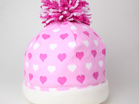 Nähanleitung Baby Pudelmütze Mütze & Bommel nähen