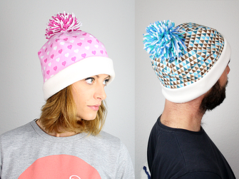 Nähanleitung Pudelmütze Kinder &amp; Erwachsene mit Bommel nähen