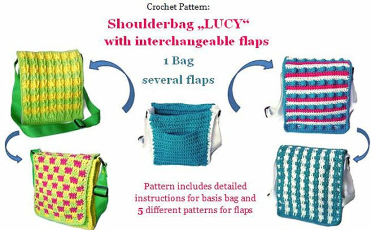 Shoulderbag "LUCY" with interchangeable flaps