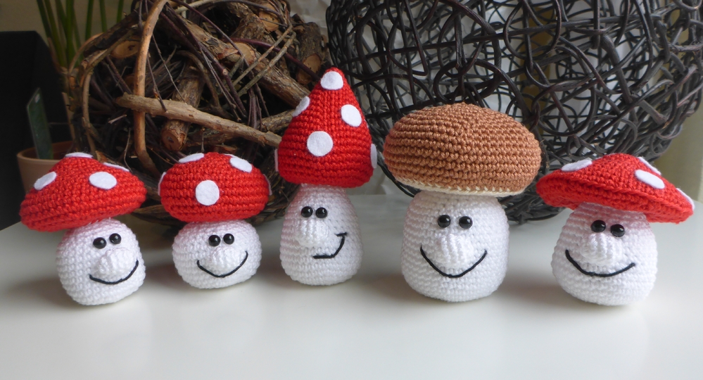 Häkelanleitung Pilzwichtel-Rasselbande