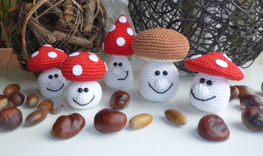 Häkelanleitung Pilzwichtel-Rasselbande