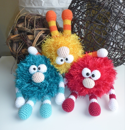 Häkelanleitung Schmusemonster Wuschel