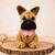 Crochet pattern for a sitting French Bulldog amigurumi dog