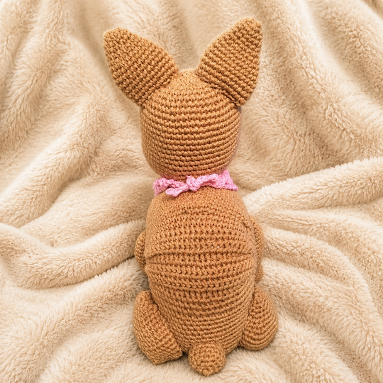 Crochet pattern for a sitting French Bulldog amigurumi dog
