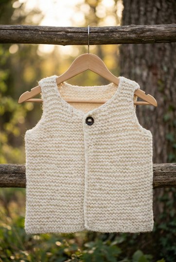 Jurek Chunky Knit Vest for Kids, Knitting Pattern PDF (Sizes 92, 110 116, 1