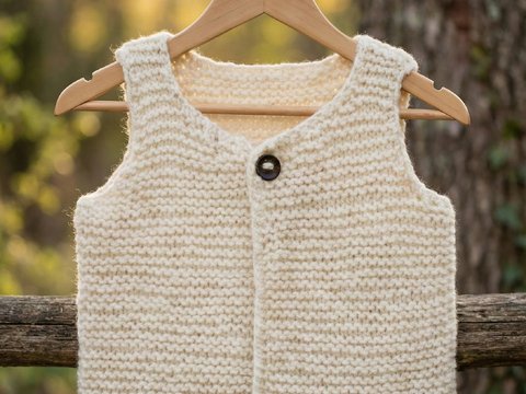 Jurek Chunky Knit Vest for Kids, Knitting Pattern PDF (Sizes 92, 110 116, 1