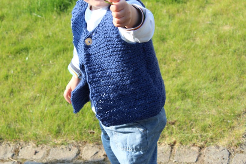 Jurek Chunky Knit Vest for Kids, Knitting Pattern PDF (Sizes 92, 110 116, 1