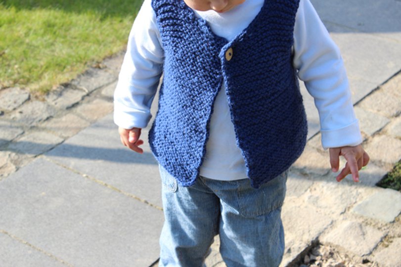 Jurek Chunky Knit Vest for Kids, Knitting Pattern PDF (Sizes 92, 110 116, 1