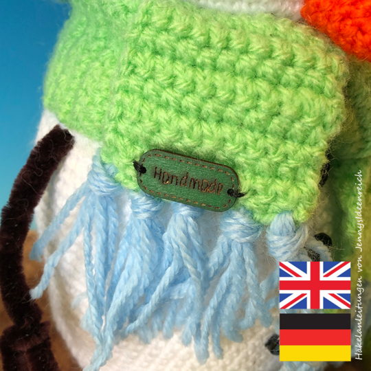 Häkelanleitung Schorschi Schneemann, Weihnachtsdeko häkeln
