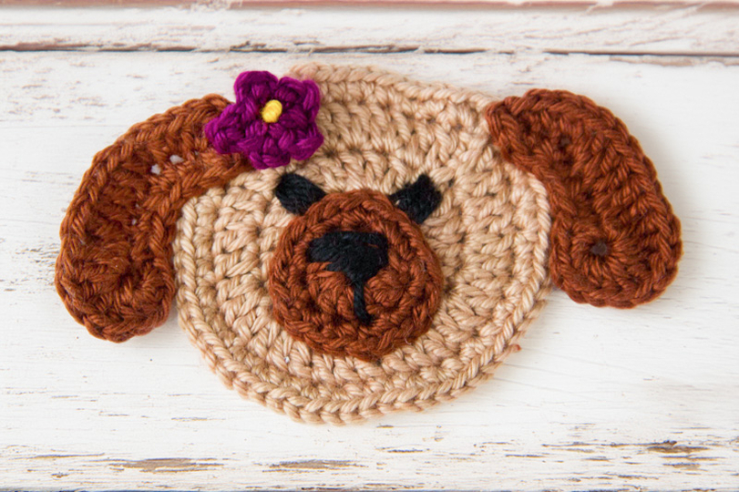 Hund Applikation Häkelanleitung