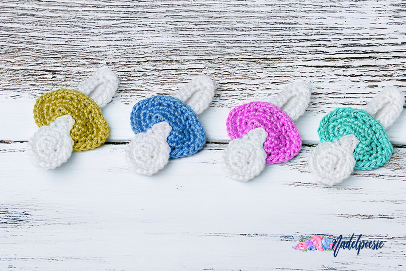 Schnuller Applikation Häkelanleitung