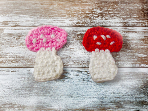 Fliegenpilz Häkelanleitung Applikation