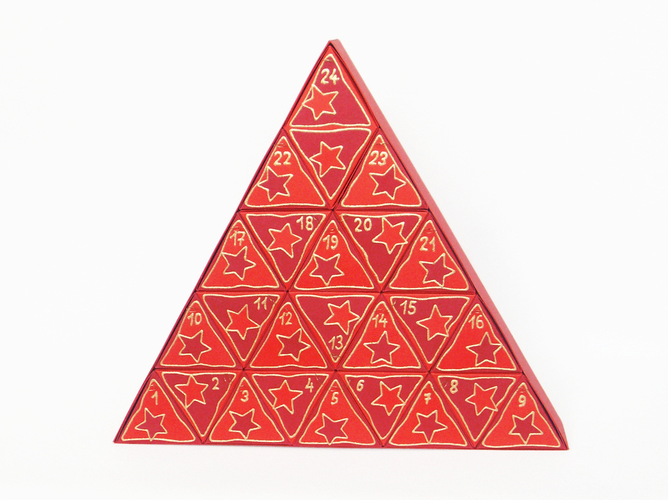 Adventskalender – Dreieck – Bastelvorlagen mit Anleitung