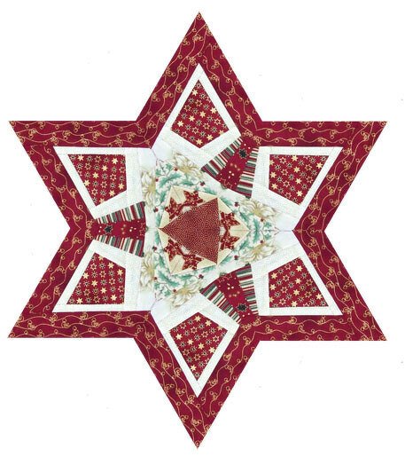 Schnitt für einen Weihnachtsstern - Paper Piecing - Bild 4