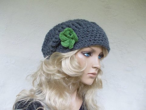 Häkelanleitung für Beanie, Häkelbeanie, Häkelblüten, slouchy