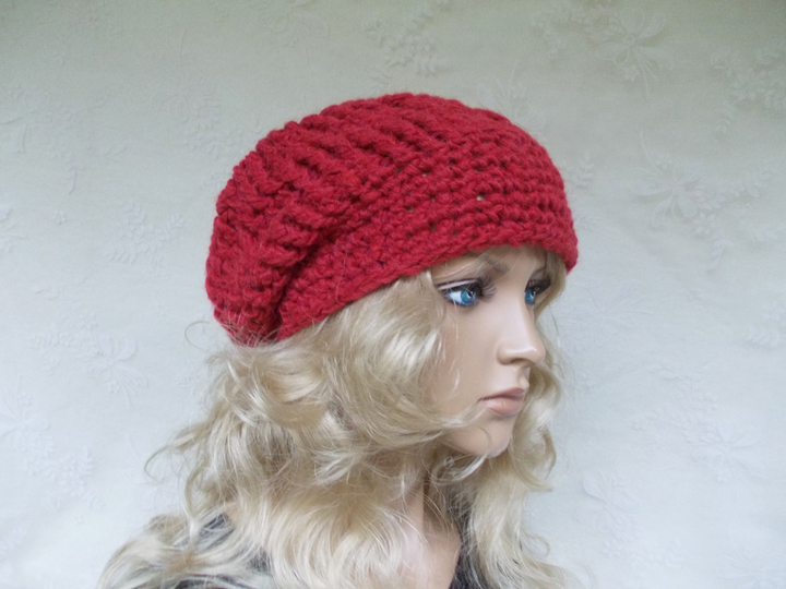 Häkelanleitung für Beanie, Häkelbeanie, Häkelblüten, slouchy