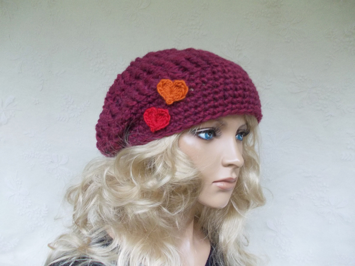 Häkelanleitung für Beanie, Häkelbeanie, Häkelblüten, slouchy