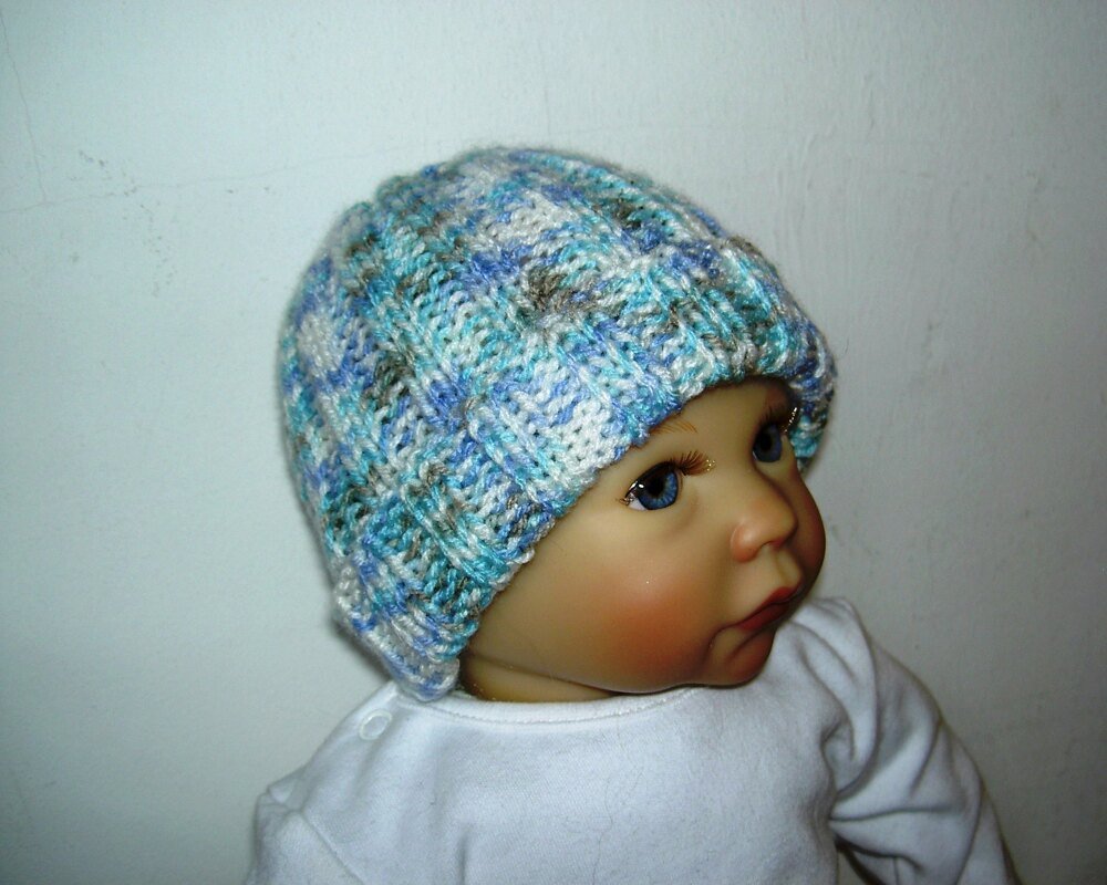 Strickanleitung Babymütze unisex 0 - 4 Monate
