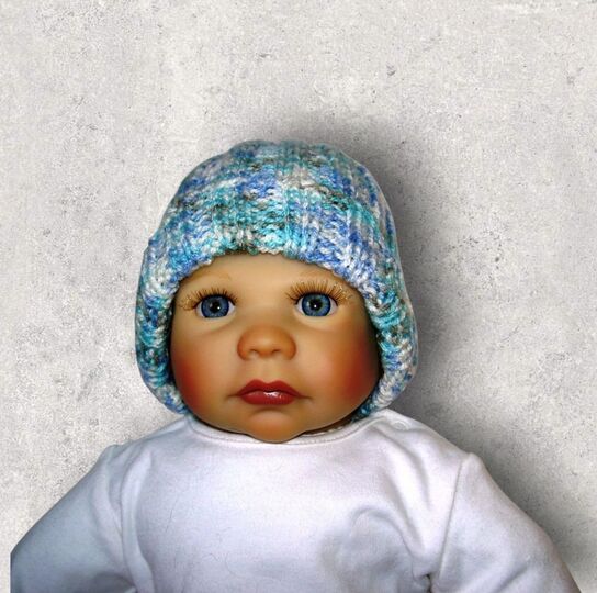 Strickanleitung Babymütze unisex 0 - 4 Monate  #034
