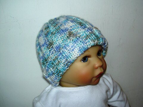 Strickanleitung Babymütze unisex 0 - 4 Monate
