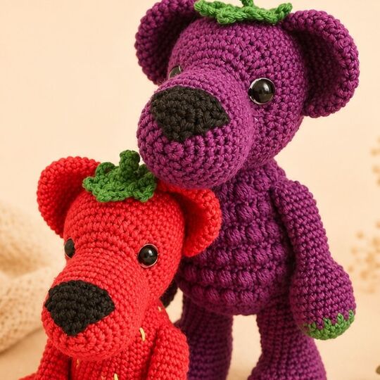 Häkelanleitung Smoothie Bären Erdbär & Brombär Amigurumi