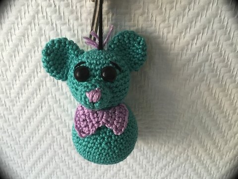 Häkelanleitung Mäuschen Schlüsselanhänger / Taschenbaumler