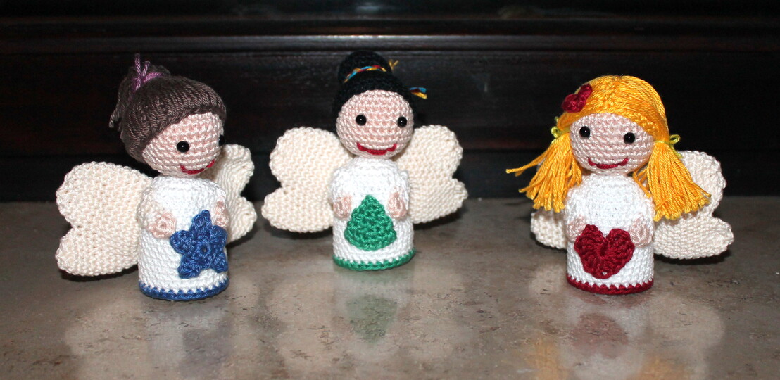 Crochet Glowing Little Angels – Decor for an LED Tea Light (EN & DE)