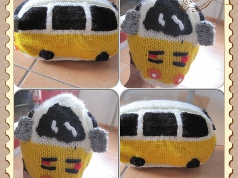 Strickanleitung Bus, Türstopper oder Kissen- auch für Anfänger perfekt