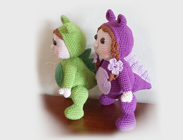 Häkelanleitung Dracholino und Dracholina