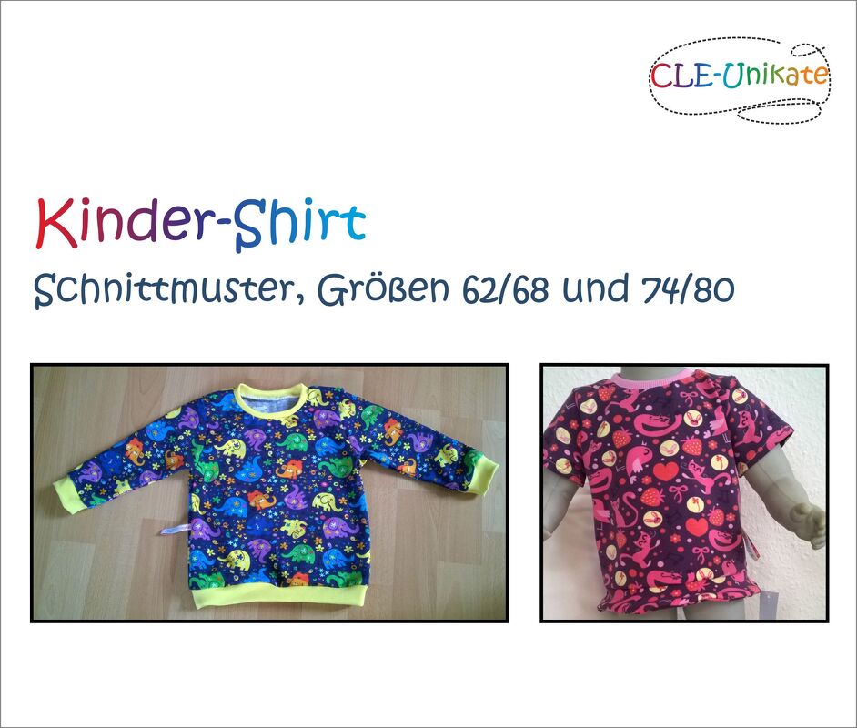 Kinder-Shirt, Größen 62/68 und 74/80