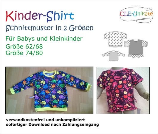 Kinder-Shirt, Größen 62/68 und 74/80