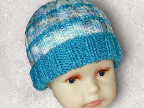 Strickanleitung Mütze Baby / Kleinkind unisex 4 - 12 Monate   #036