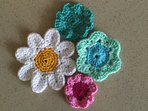 Häkelanleitung Blütenmeer / Applikation 