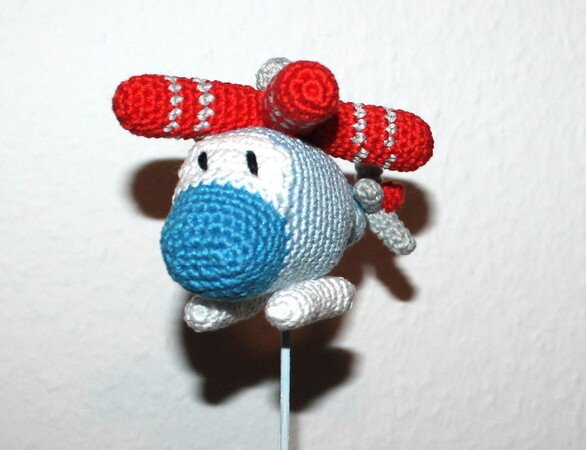 rattle grab toy helicopter crochet pattern
