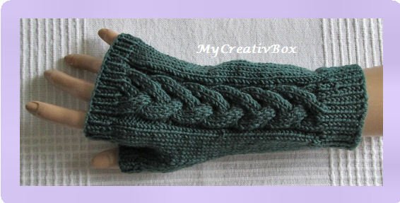 Handstulpen/Pulswärmer "Herbstwind" - Erwachsene, gestrickt