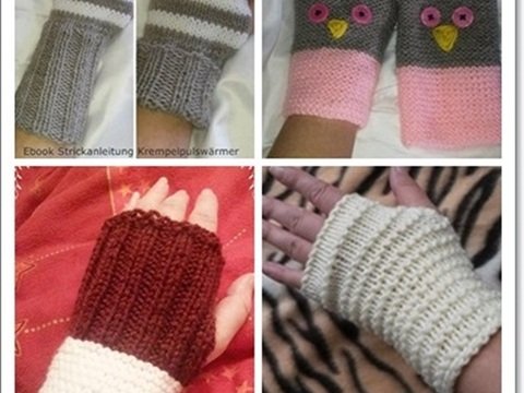 6 Strickanleitungen Pulswärmer- auch für Anfänger