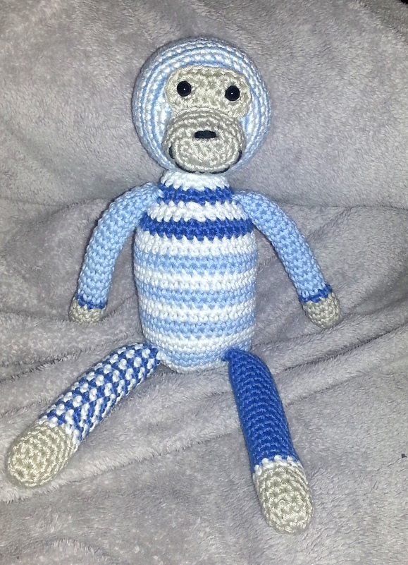 monkey crochet pattern grab toy - Image 4