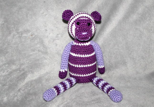 monkey crochet pattern grab toy